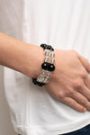Timelessly Tea Party - Black Bracelet - Paparazzi Accessories