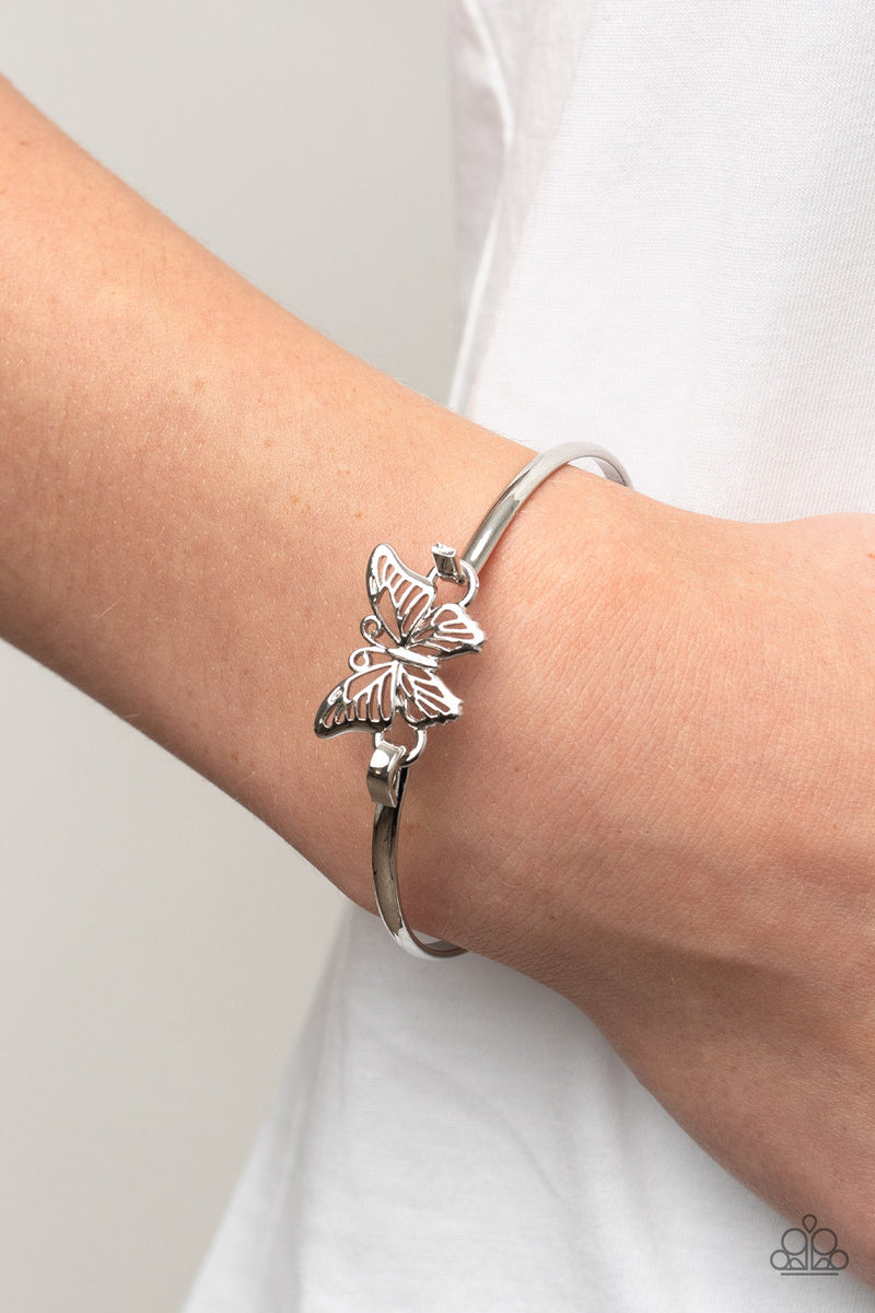 Did I FLUTTER? - Silver Bracelet - Paparazzi Accessories