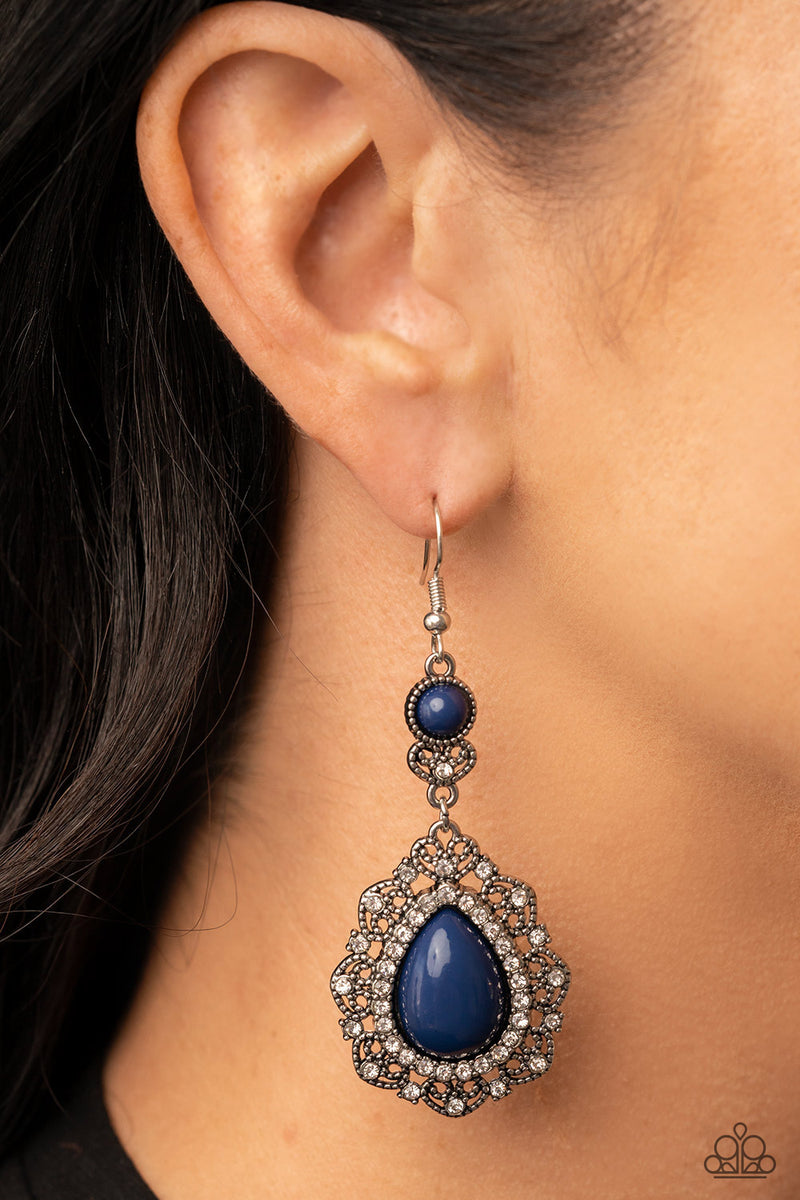 Palace Bribe - Blue Earrings - Paparazzi Accessories