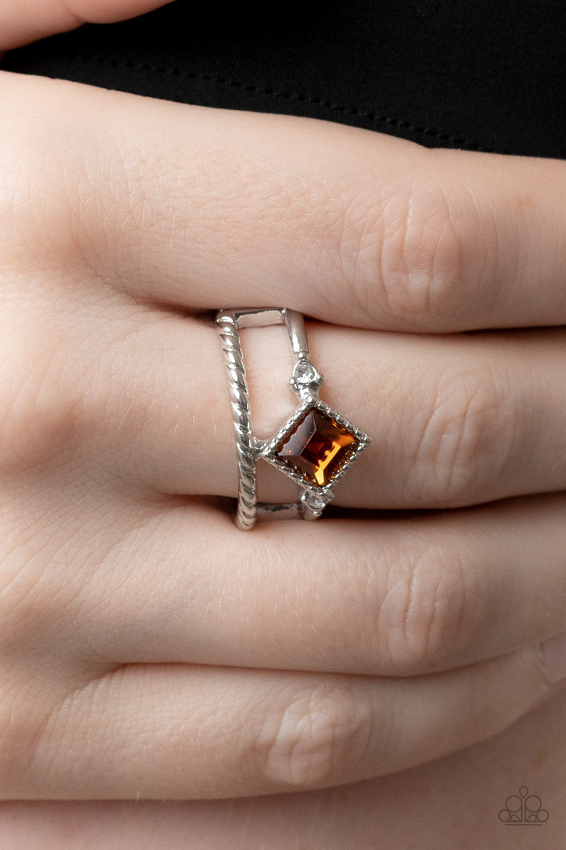Angling for Attention - Brown Ring - Paparazzi Accessories
