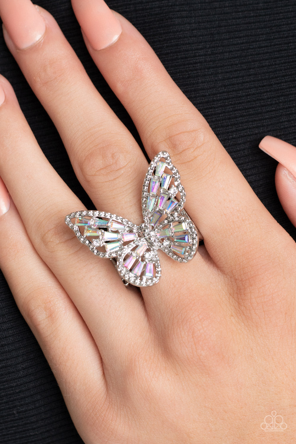 Bright-Eyed Butterfly - Multi Ring - Paparazzi Accessories