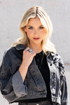 Daringly Deco - Black Ring - Paparazzi Accessories