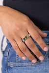 Taming Twilight - Green Ring - Paparazzi Accessories