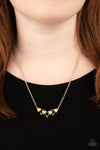 Pyramid Prowl - Yellow Necklace - Paparazzi Accessories