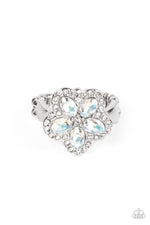 five-dollar-jewelry-efflorescent-envy-white-ring-paparazzi-accessories