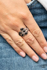 Cats Eye Cadence - Black Ring - Paparazzi Accessories
