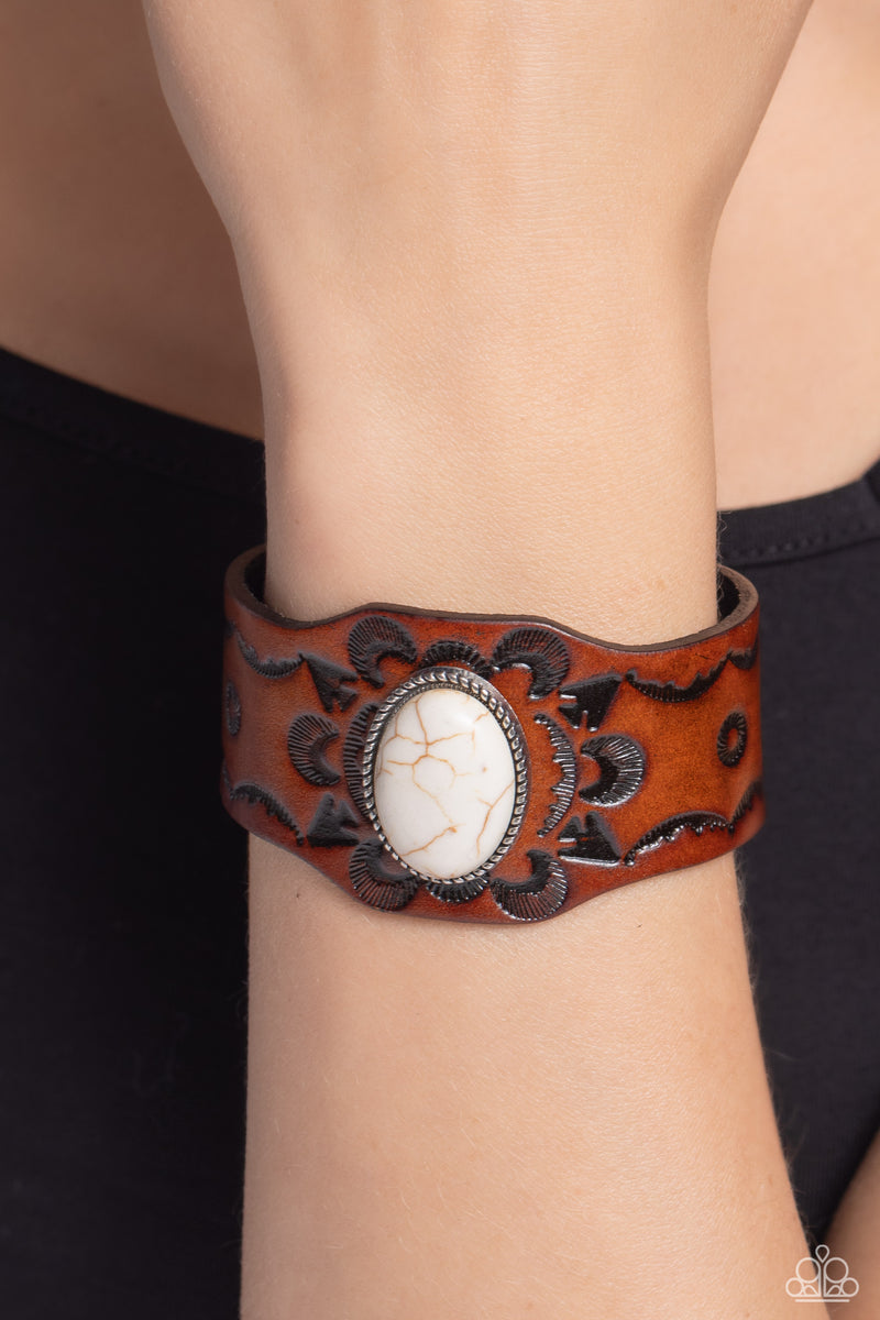 Badlands Rover - White Bracelet - Paparazzi Accessories