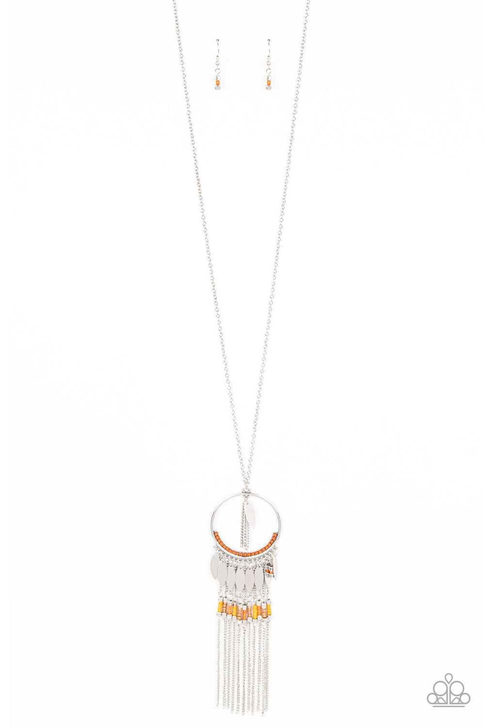 five-dollar-jewelry-dancing-dreamcatcher-orange-necklace-paparazzi-accessories
