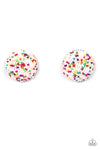 five-dollar-jewelry-kaleidoscope-sky-white-post earrings-paparazzi-accessories