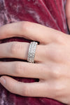 BLING of the Ball - White Ring - Paparazzi Accessories