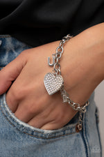 Declaration of Love - White Bracelet - Paparazzi Accessories