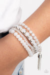 Day Trip Trinket - White Bracelet - Paparazzi Accessories
