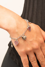 Lusty Lockets - Red Bracelet - Paparazzi Accessories