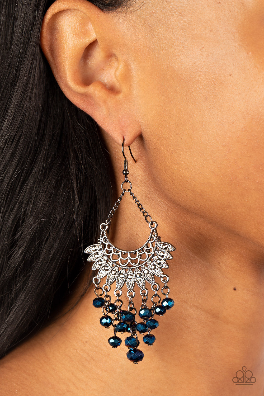 Chromatic Cascade - Blue Earrings - Paparazzi Accessories