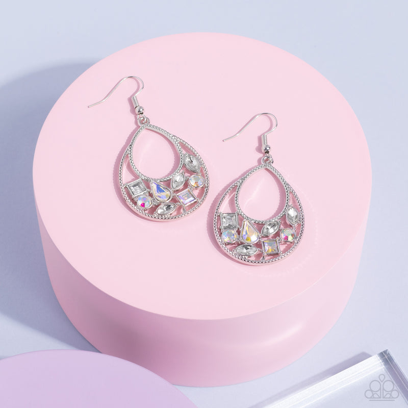 Regal Recreation - White Earrings - Paparazzi Accessories