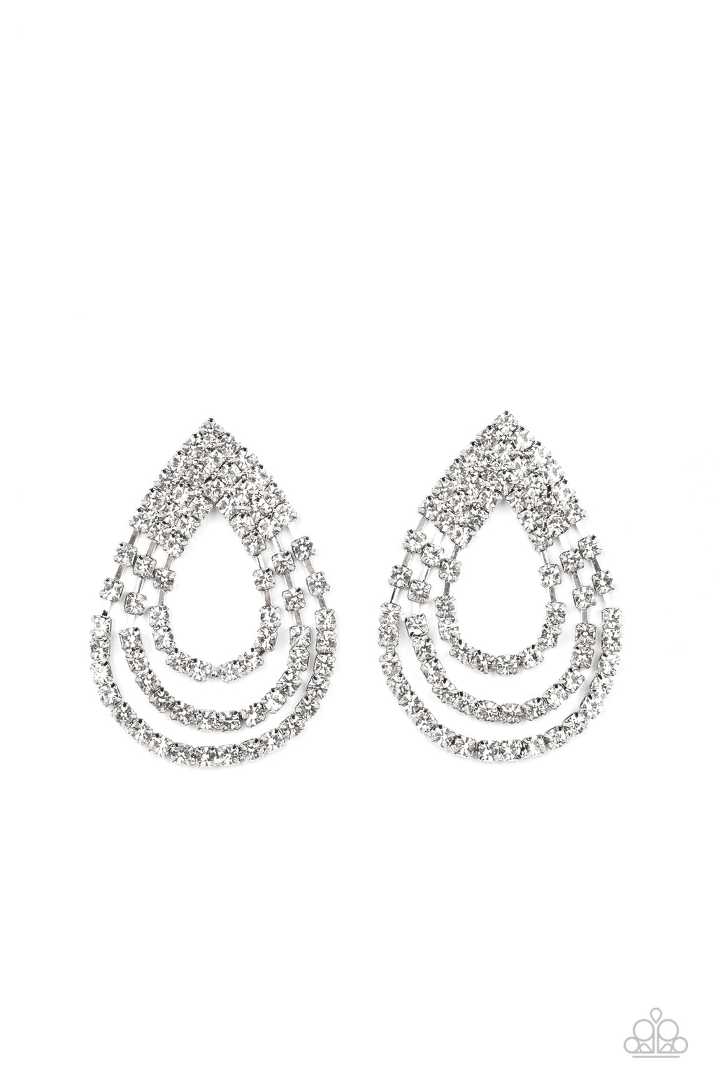 five-dollar-jewelry-take-a-power-stance-white-post earrings-paparazzi-accessories