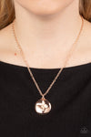 Monarch Meadow - Rose Gold Necklace - Paparazzi Accessories
