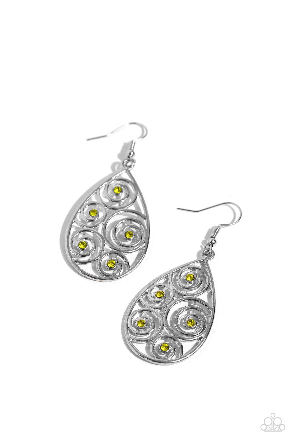 five-dollar-jewelry-billowy-bliss-green-earrings-paparazzi-accessories