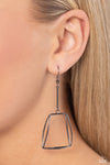 Trapezoidal Transcendence - Black Earrings - Paparazzi Accessories