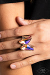 Fluorescent Flutter - Orange Ring - Paparazzi Accessories