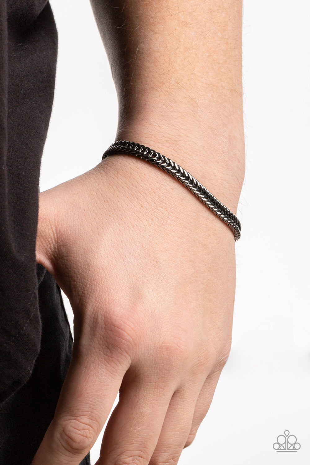 City Crusader - Black Mens Bracelet - Paparazzi Accessories
