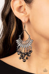Chromatic Cascade - Black Earrings - Paparazzi Accessories