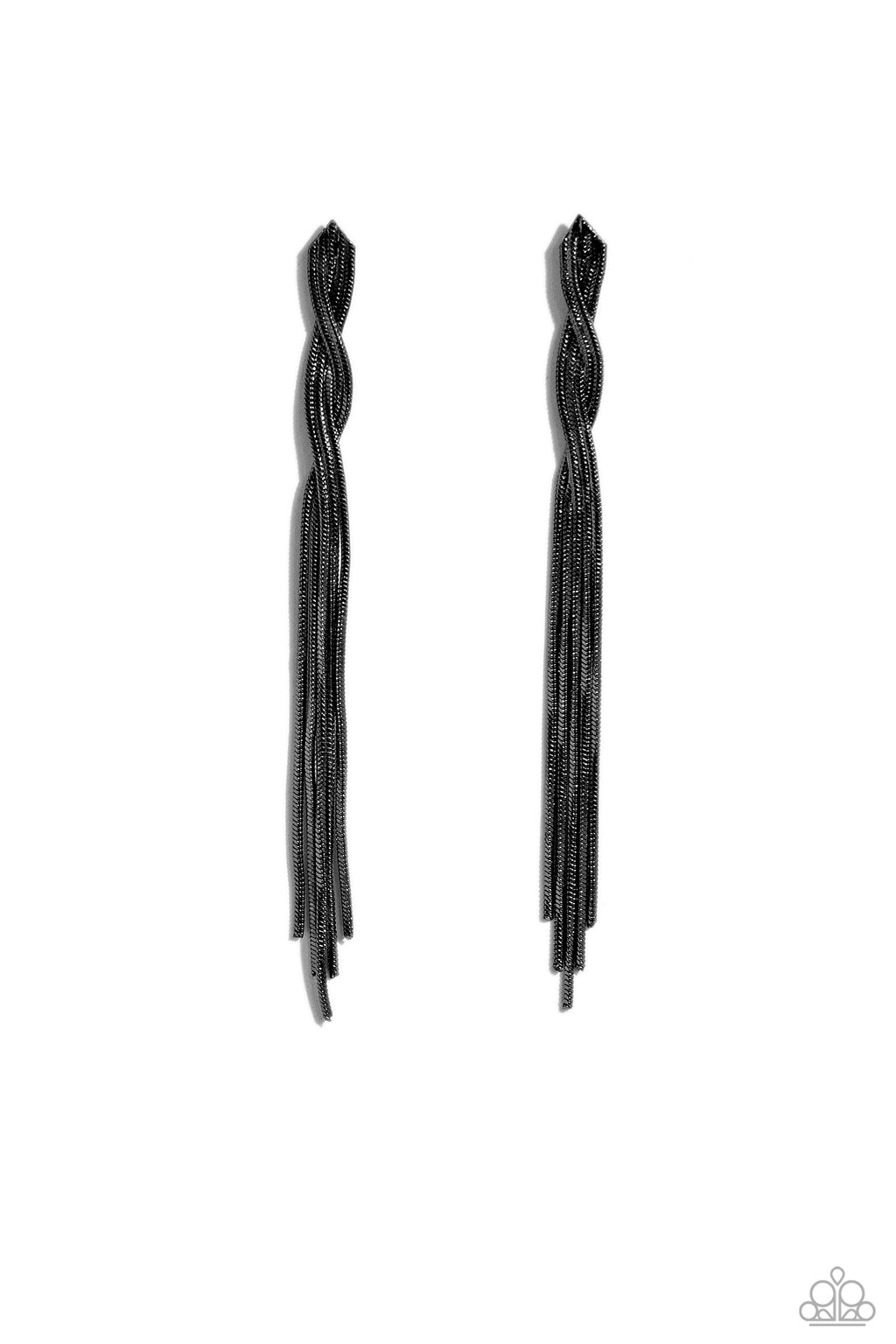 five-dollar-jewelry-ropin-rodeo-queen-black-post earrings-paparazzi-accessories
