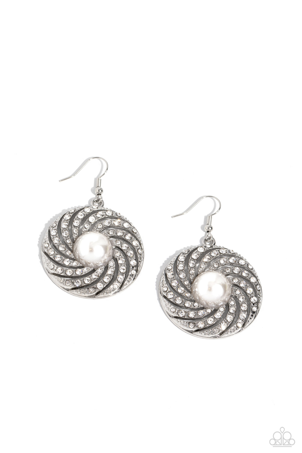 five-dollar-jewelry-vintage-vortex-white-earrings-paparazzi-accessories
