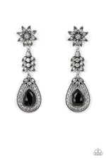 five-dollar-jewelry-floral-fantasy-black-post earrings-paparazzi-accessories