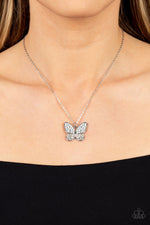 Flutter Forte - White Necklace - Paparazzi Accessories