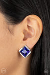 Sparkle Squared - Blue Clip-On - Paparazzi Accessories