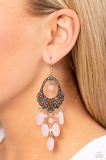 Botanical Escape - Pink Earrings - Paparazzi Accessories