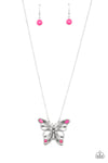 five-dollar-jewelry-badlands-butterfly-pink-necklace-paparazzi-accessories
