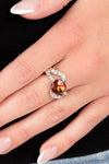 Blockbuster Boom - Brown Ring - Paparazzi Accessories