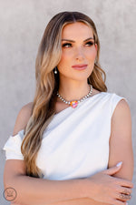Heart in My Throat - Orange Necklace - Paparazzi Accessories