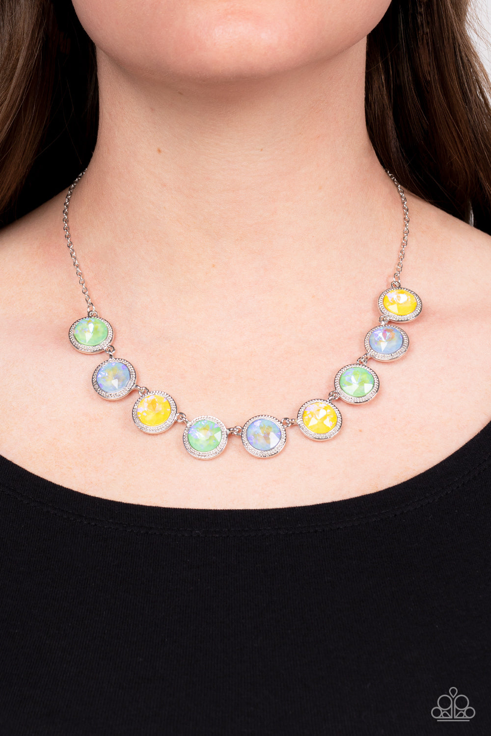 Queen of the Cosmos - Green Necklace - Paparazzi Accessories