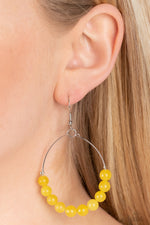 Catch a Breeze - Yellow Earrings - Paparazzi Accessories