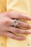 Devoted to Dazzle - White Ring - Paparazzi Accessories
