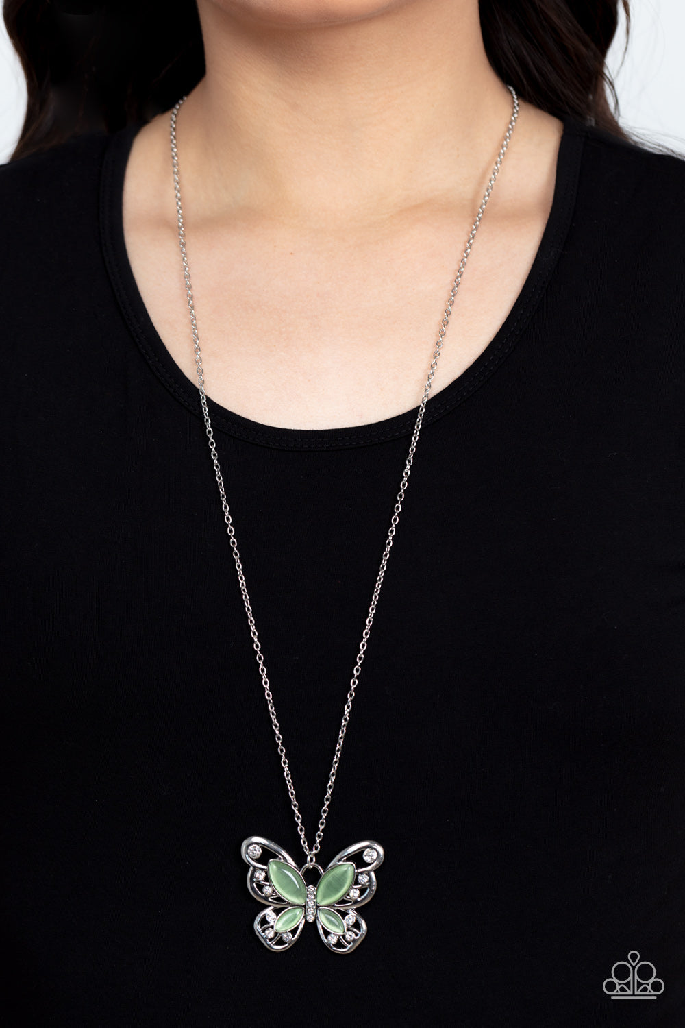 Whimsy Wings/Wings Of Whimsy - Green Necklace - Paparazzi Accessories