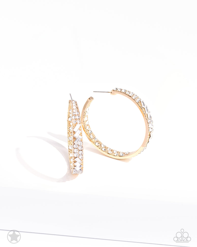 GLITZY By Association - Gold Earrings - Paparazzi Accessories