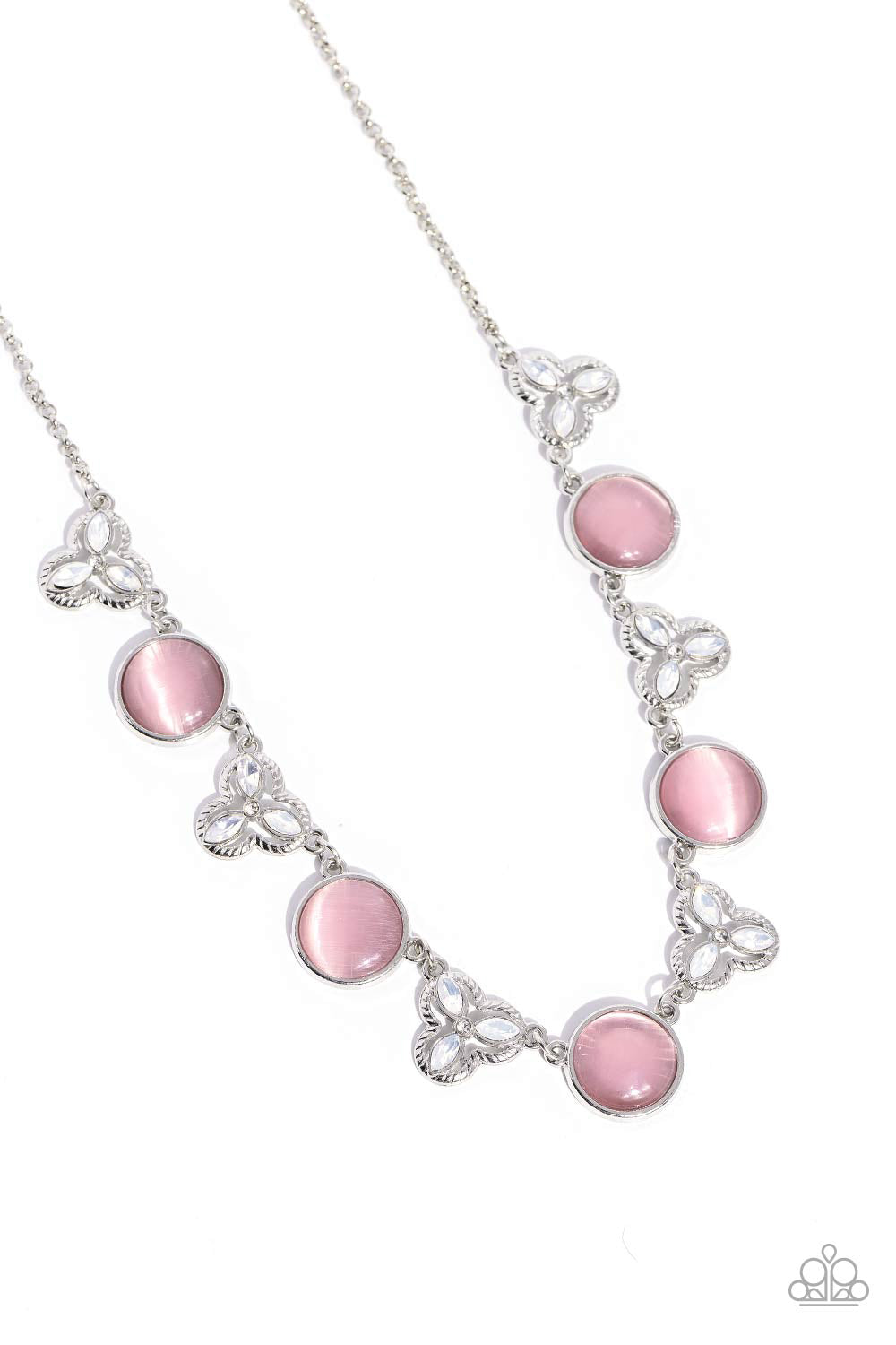 five-dollar-jewelry-floral-crowned-pink-necklace-paparazzi-accessories