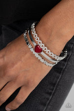 You Win My Heart - Red Bracelet - Paparazzi Accessories