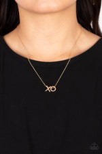 Hugs and Kisses - Gold Necklace - Paparazzi Accessories