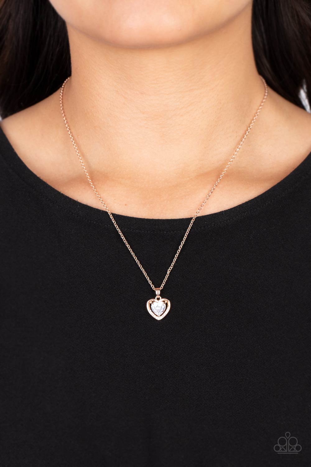 Effulgently Engaged - Rose Gold Necklace - Paparazzi Accessories