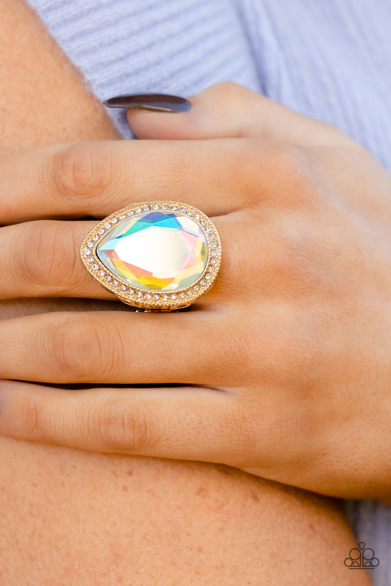 Illuminated Icon - Gold Ring - Paparazzi Accessories