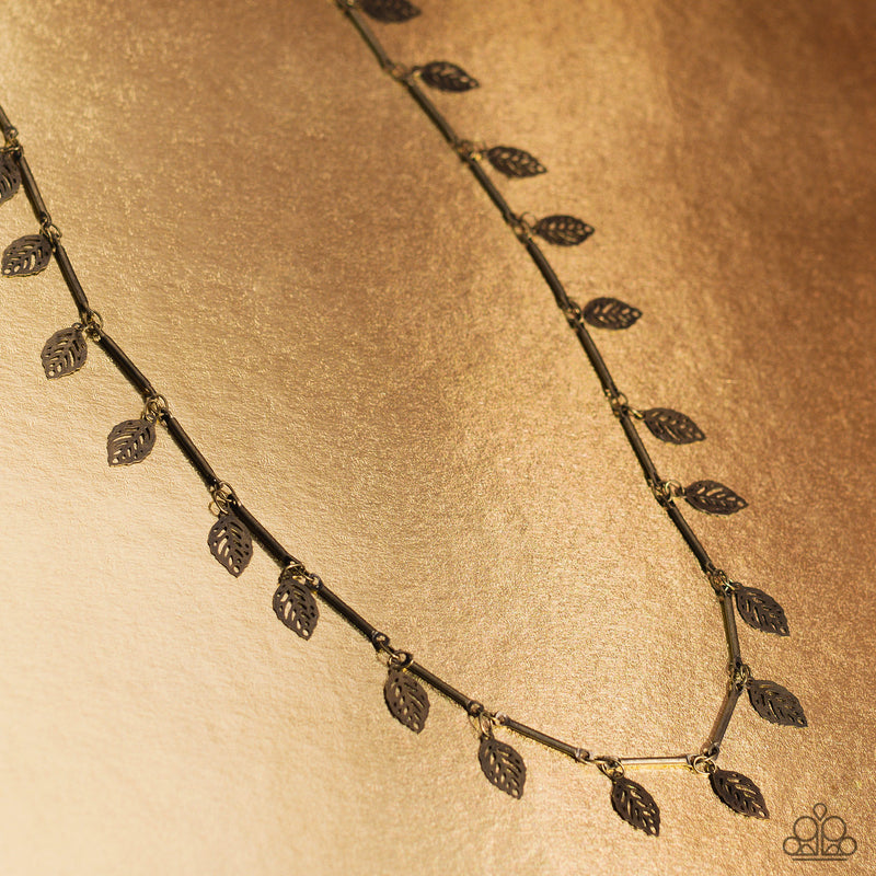 LEAF a Light On - Brass Necklace - Paparazzi Accessories