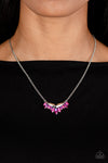 Flash of Fringe - Pink Necklace - Paparazzi Accessories
