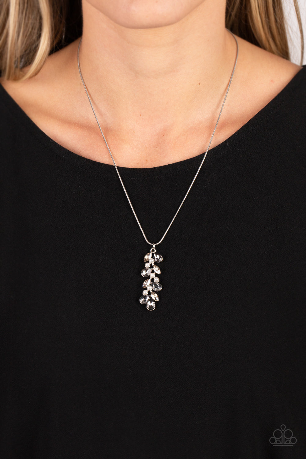 Pearls Before VINE - Silver Necklace - Paparazzi Accessories