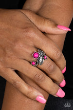 Wonderland Wildflower - Pink Ring - Paparazzi Accessories