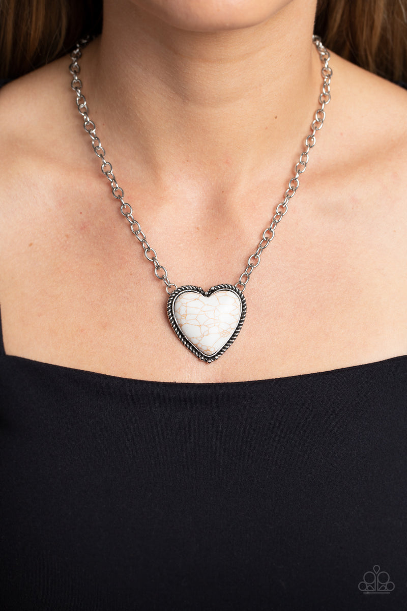 Authentic Admirer - White Necklace - Paparazzi Accessories